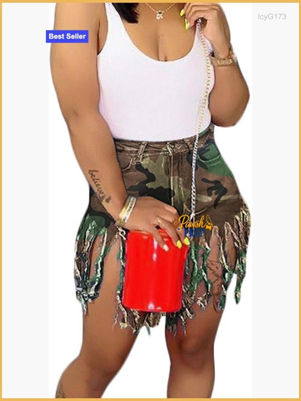 High Waisted Denim Shorts with Tassel Frayed Hem Summer Stretchy
